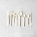 Biodegradable disposable cornstarch cutlery sets